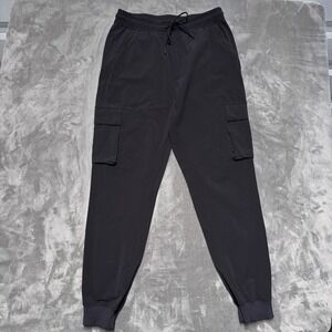 Alo Yoga Cargo Jogger Pants Mens Large Black Drawstring Athletic Gym Activewear